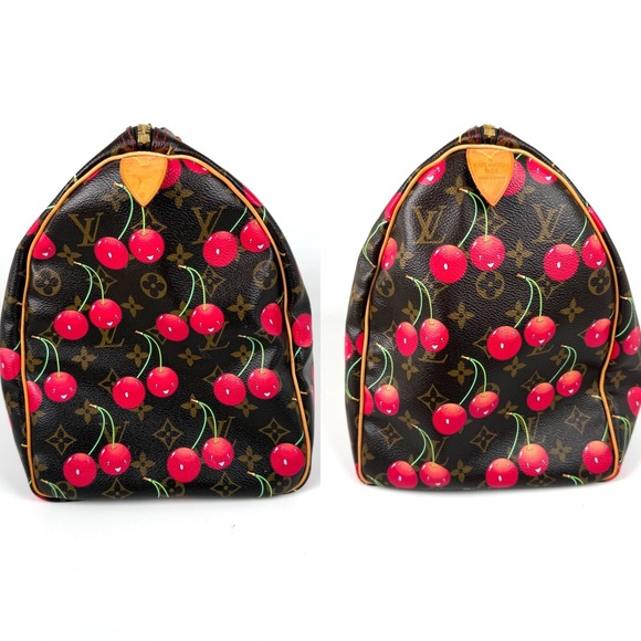 Vintage Louis Vuitton Keepall 45 Takashi Murakami Cerises Monogram Duffle Bag - Picture 4 of 9
